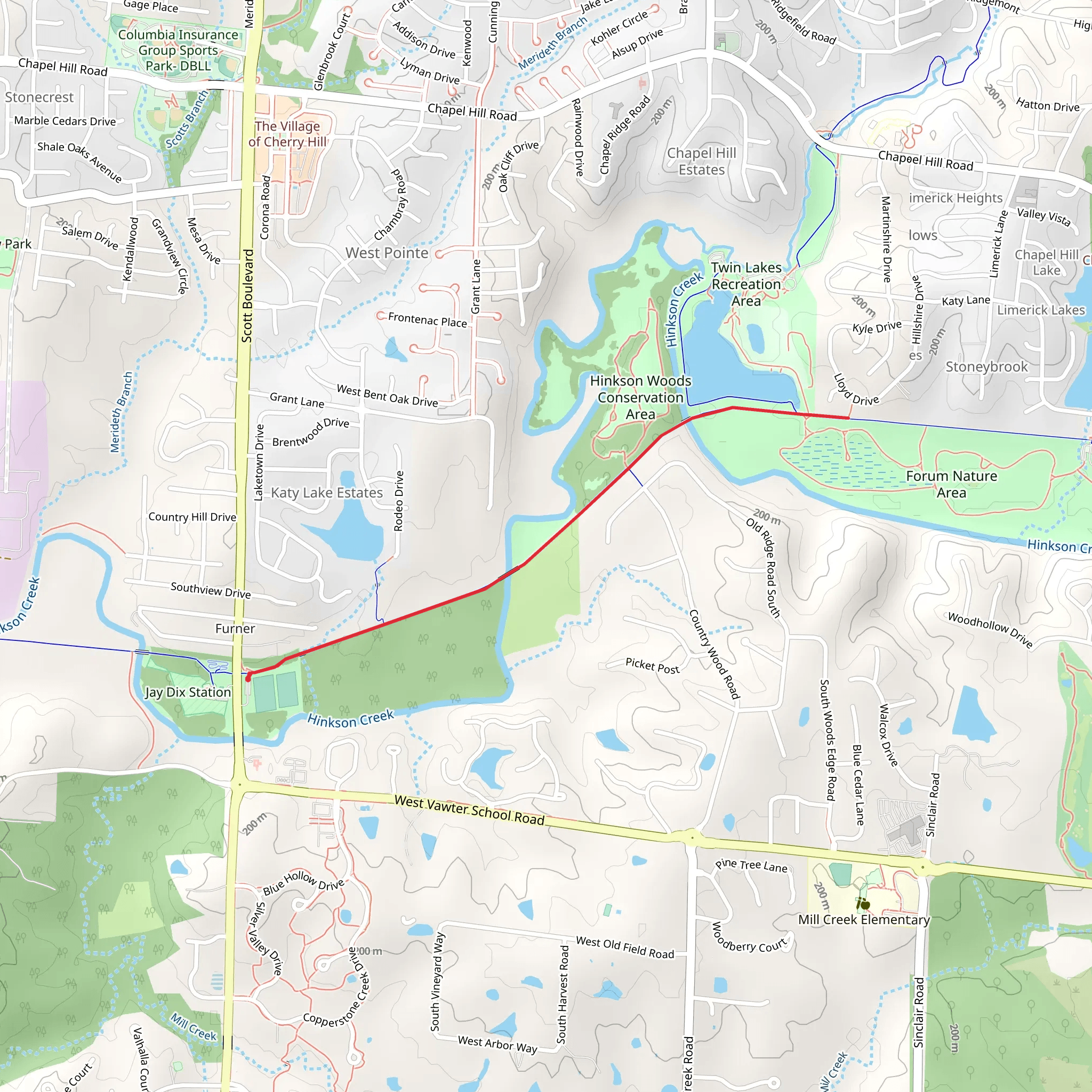 MKT Trail - Jay Dix Station mobile static map