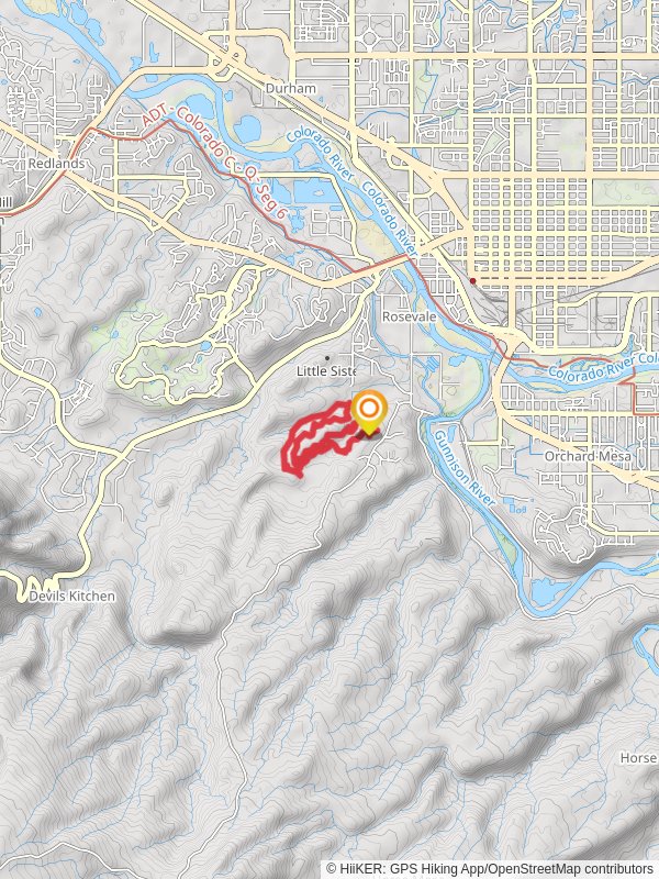 Miramonte Rim Trail and Clunker Trail Loop mobile static map