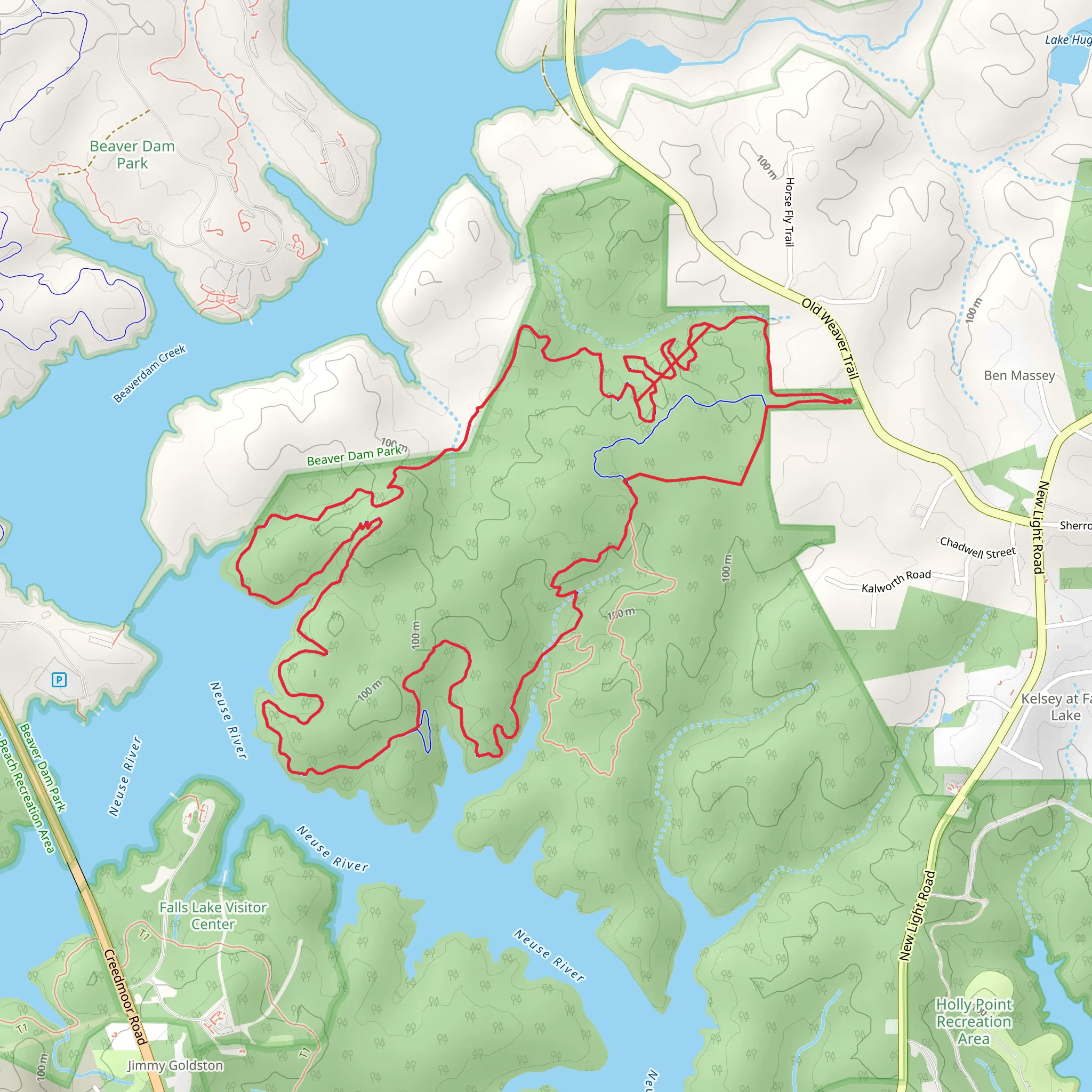 New Light Loop Trail mobile static map