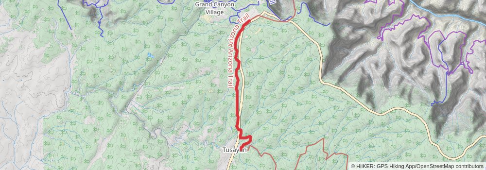 Arizona Trail stage 64 Map