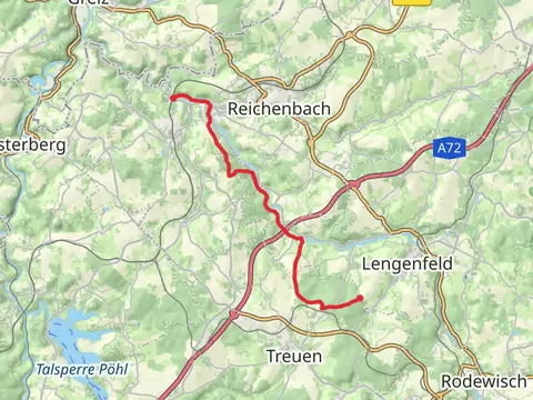Siedlung to Goeltzschtal Bruecke via Vogtland Panorama Weg