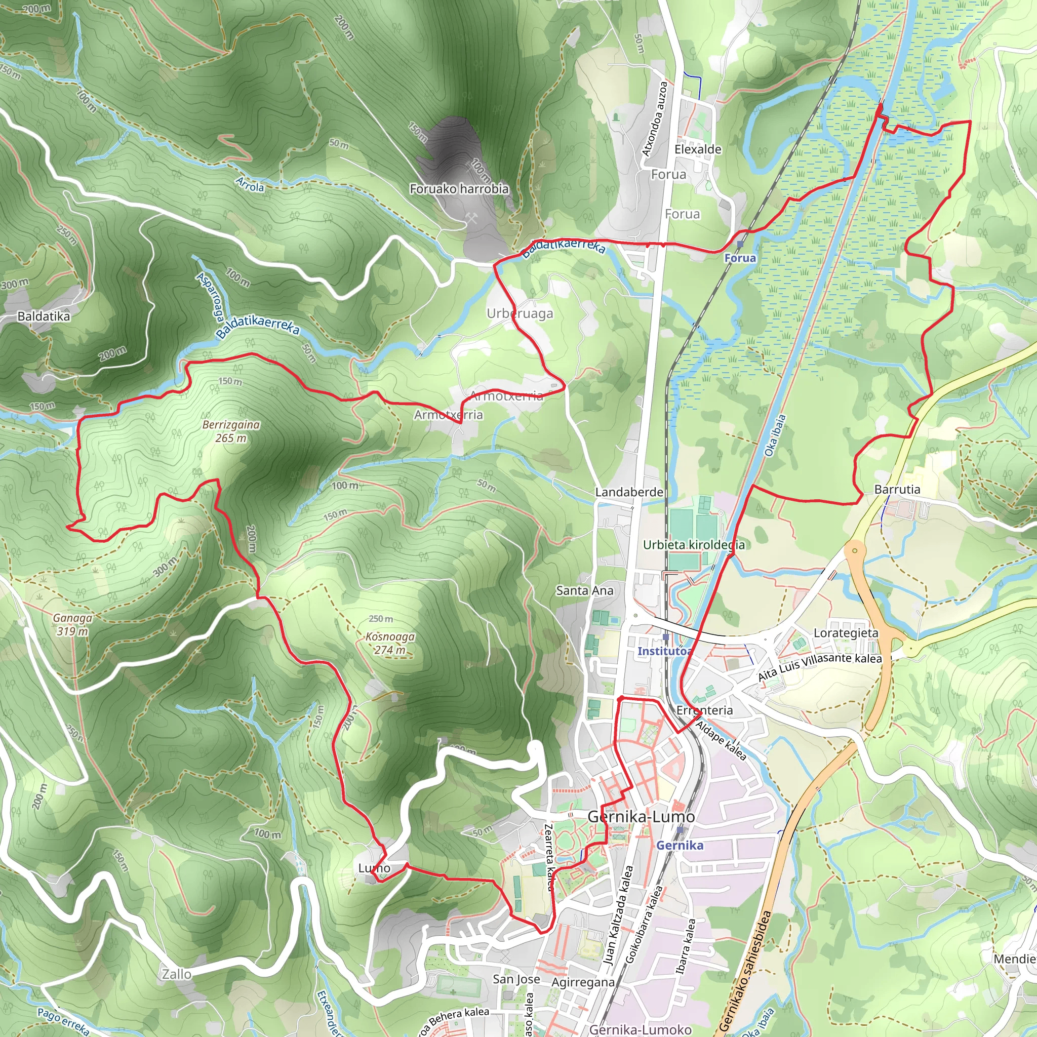 Gernika-Lumo Forua - Through the Heart of the Estuary PR BI 181 mobile static map