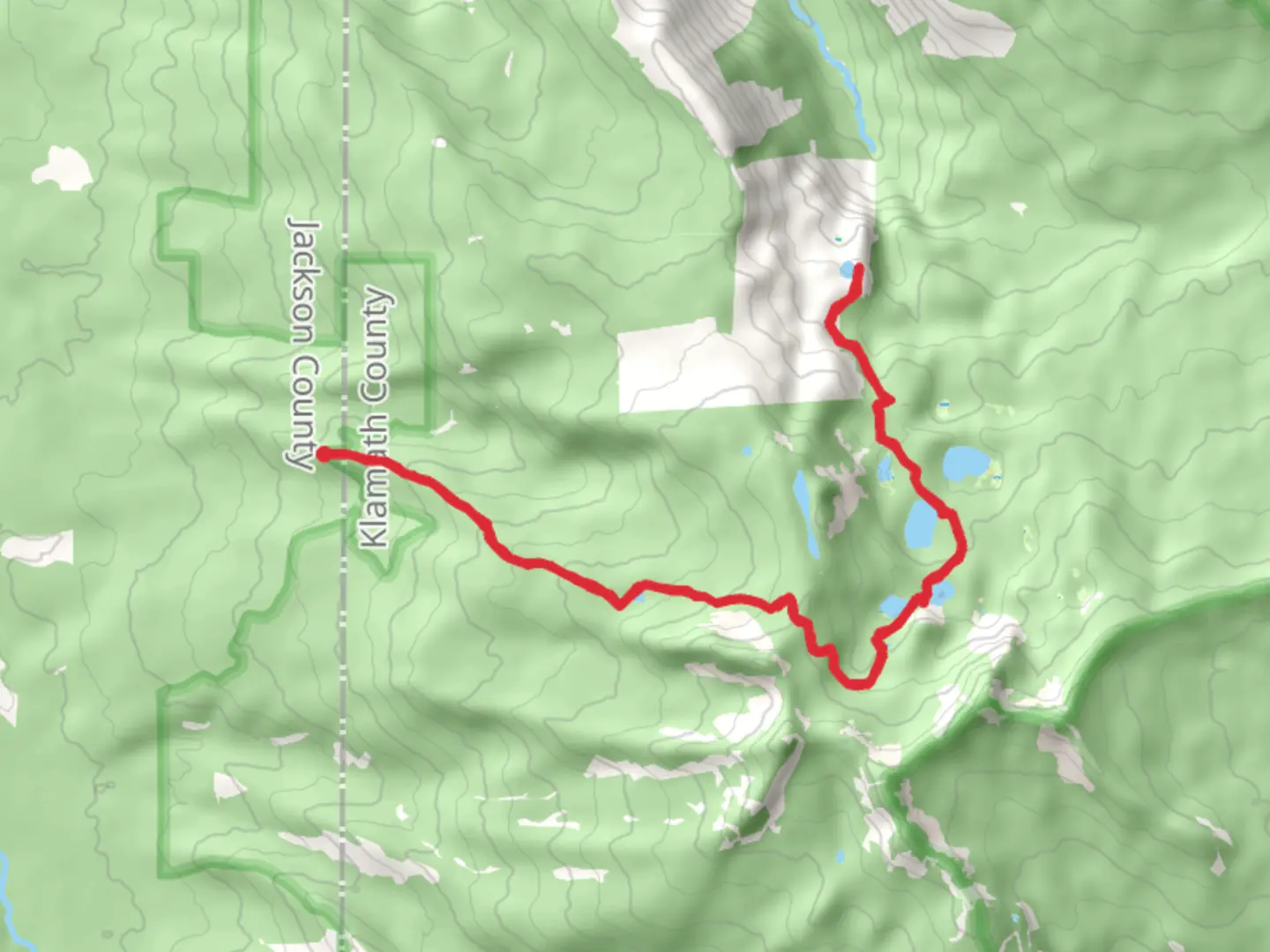 An image depicting the trail Lake Ivern Trail - Sever Lakes Basin and its surrounding area.