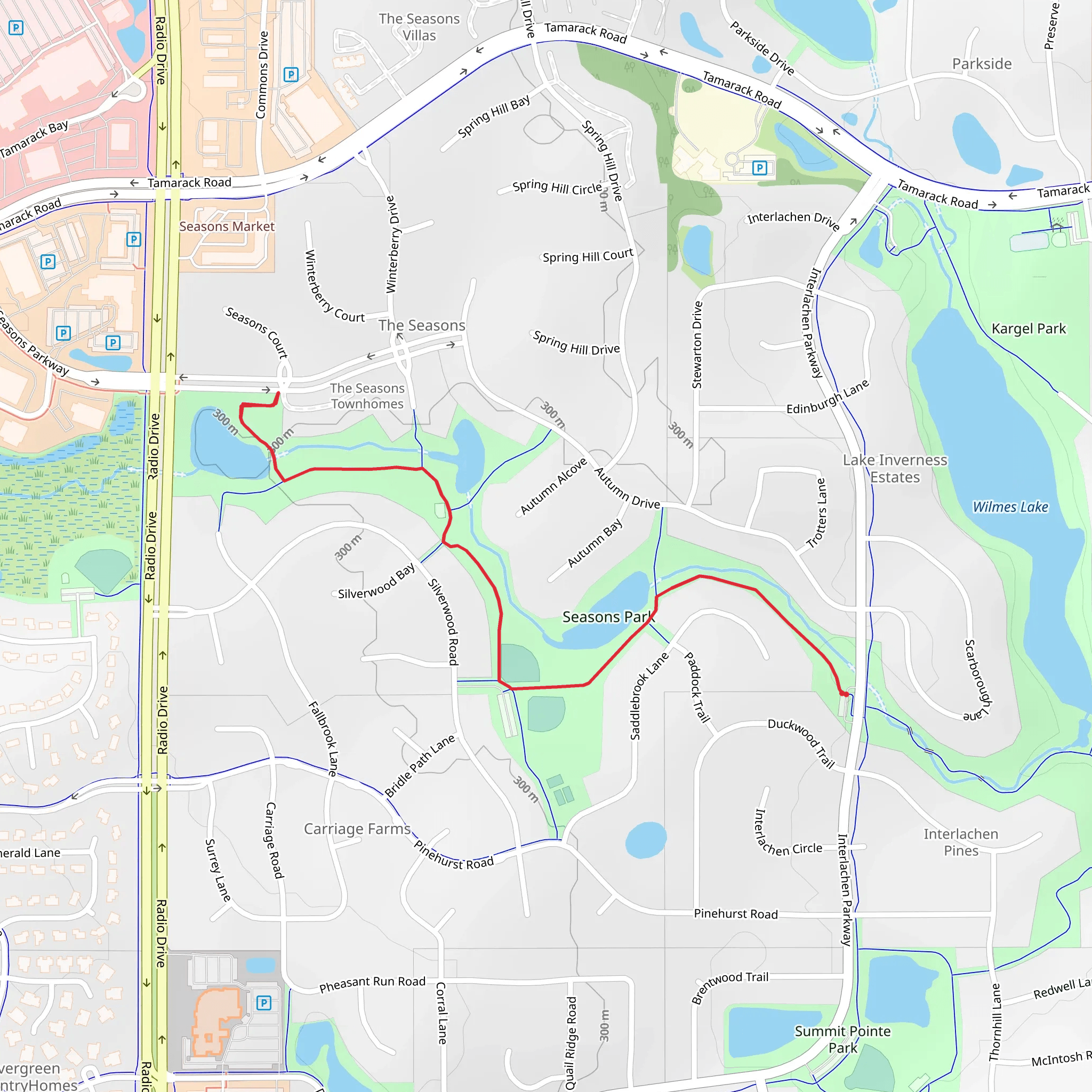 Seasons Park Walk mobile static map