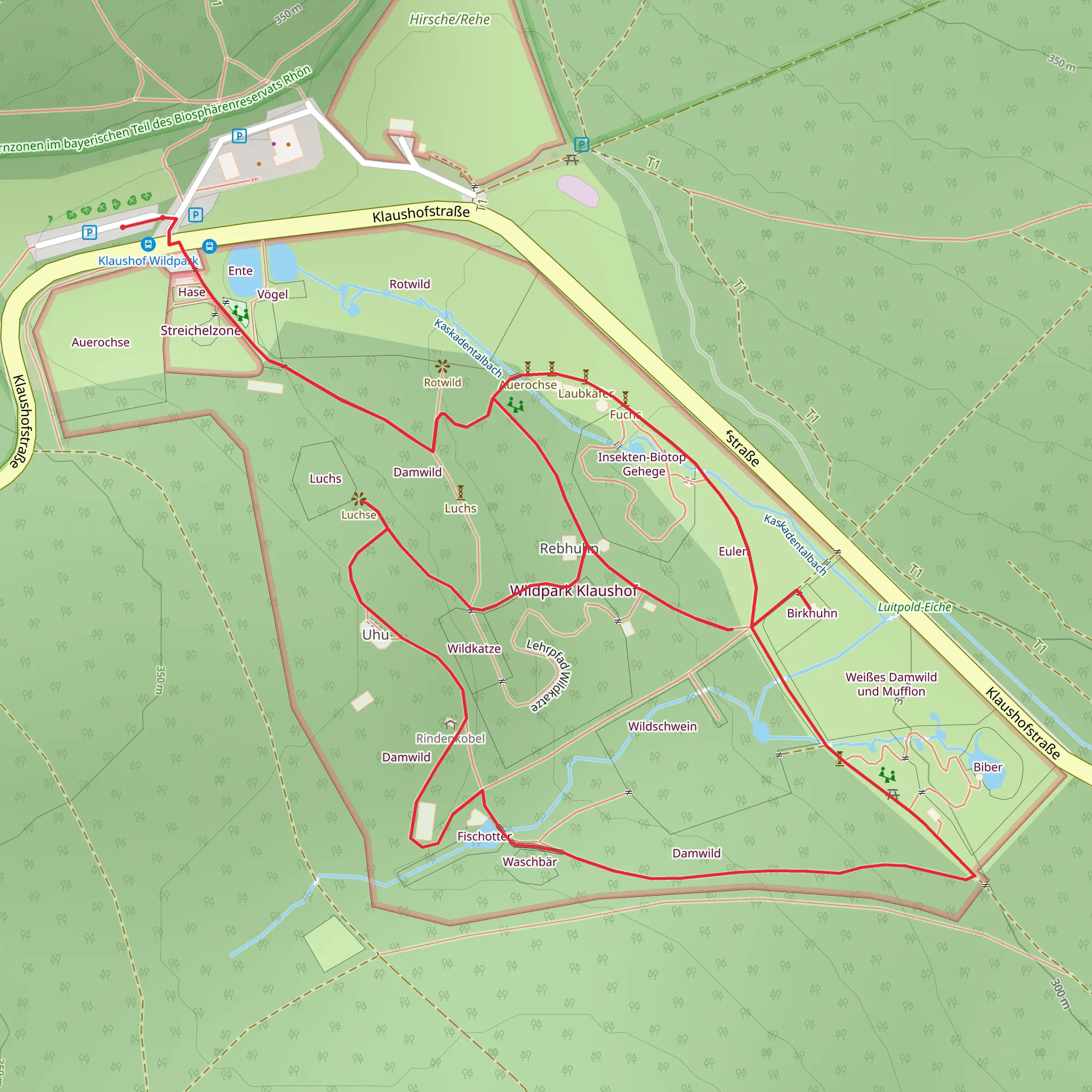 Birkhuhn and Fischotter in Wildpark Klaushof mobile static map