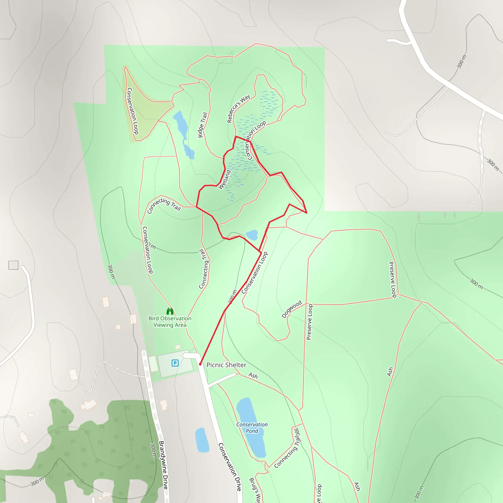 Conservation and Wetland Loop mobile static map