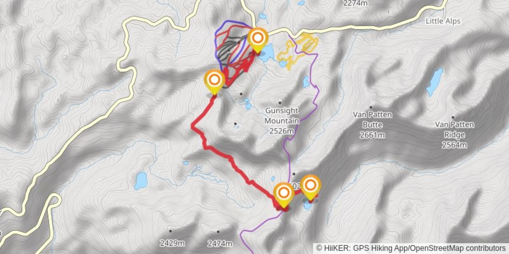 An image depicting the trail Dutch Flat Lake #2 and its surrounding area.