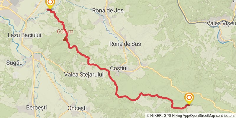 Trans Carpathian Hike stage 59 Map