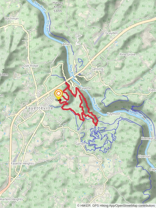 Fayetteville, Long Point and Kaymoor Loop Trail