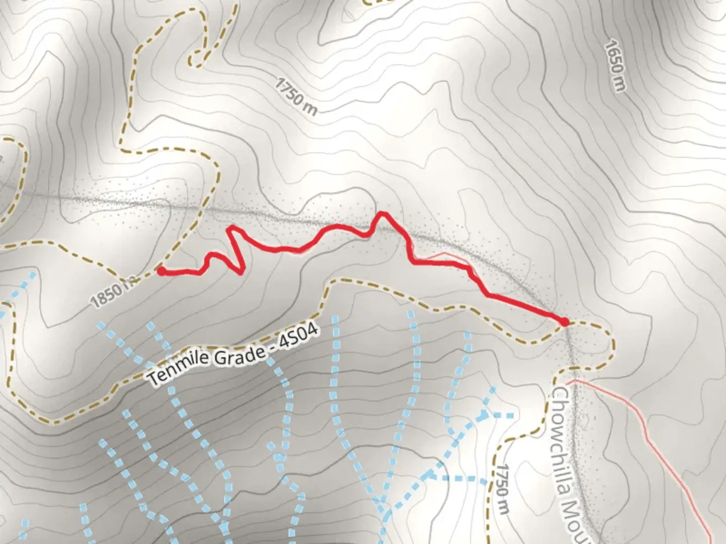 An image depicting the trail Chowchilla Trail and its surrounding area.