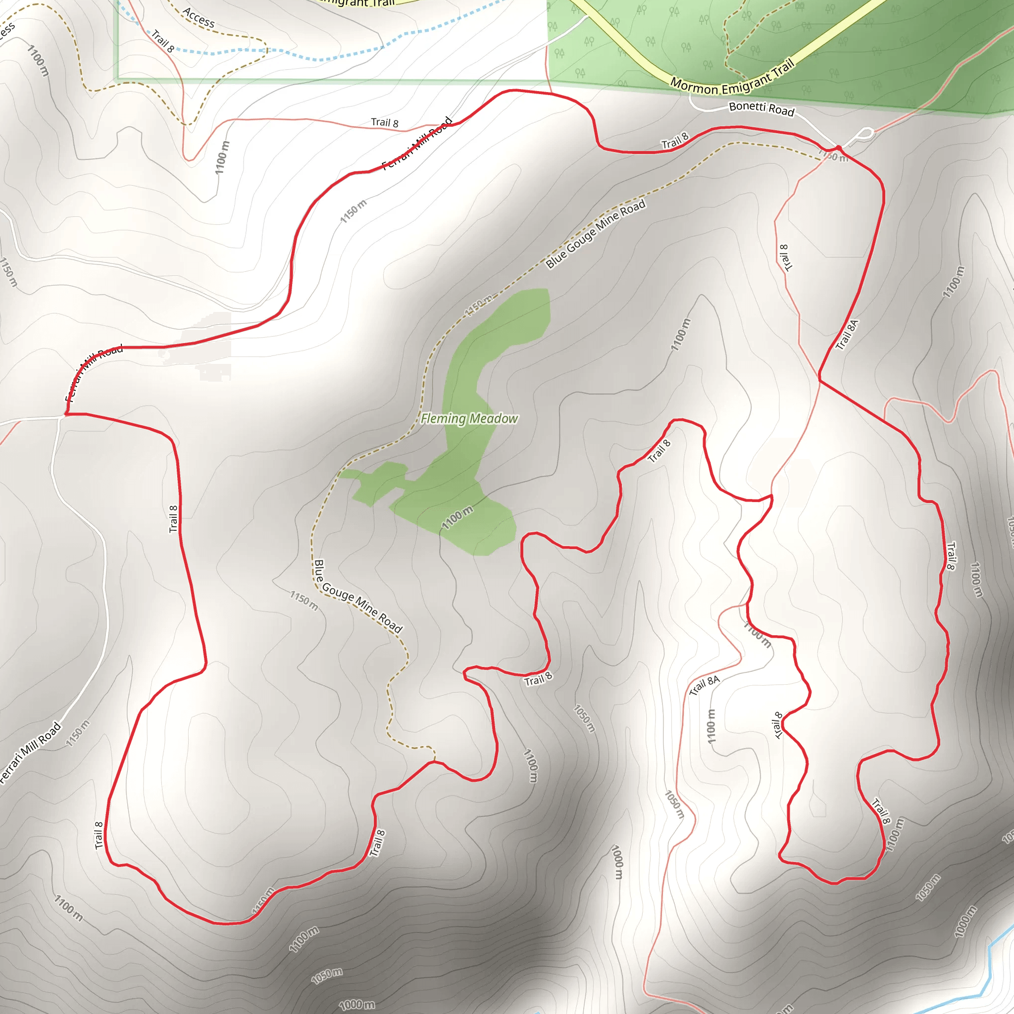 Trail 8 Loop mobile static map