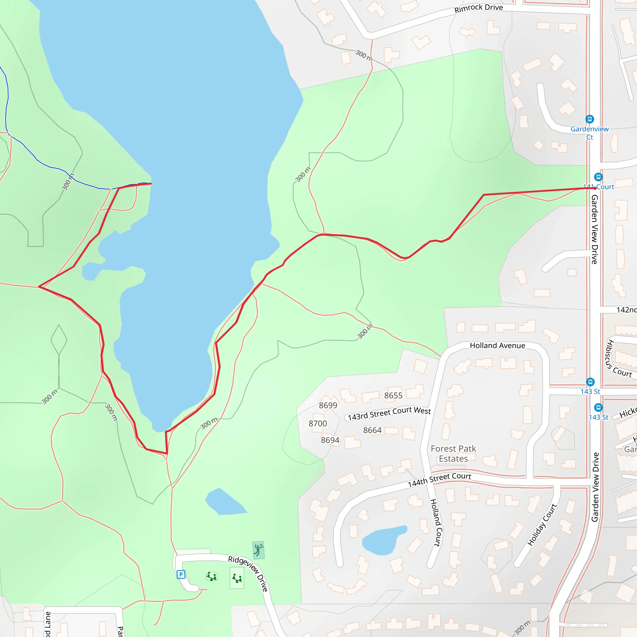 Alimagnet Lake South Shore Walk mobile static map