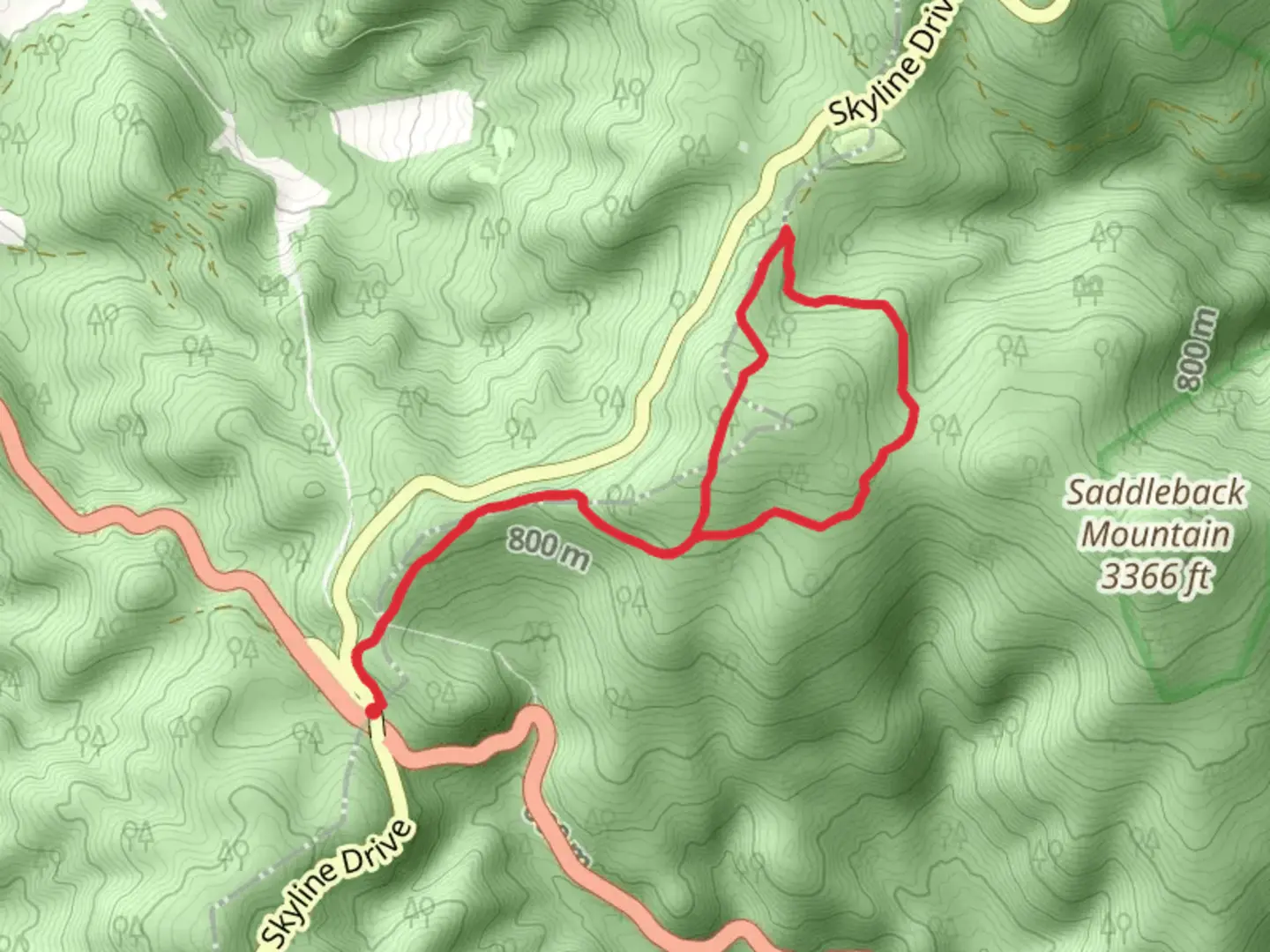 An image depicting the trail Saddleback Mountain Loop via Appalachian Trail and its surrounding area.
