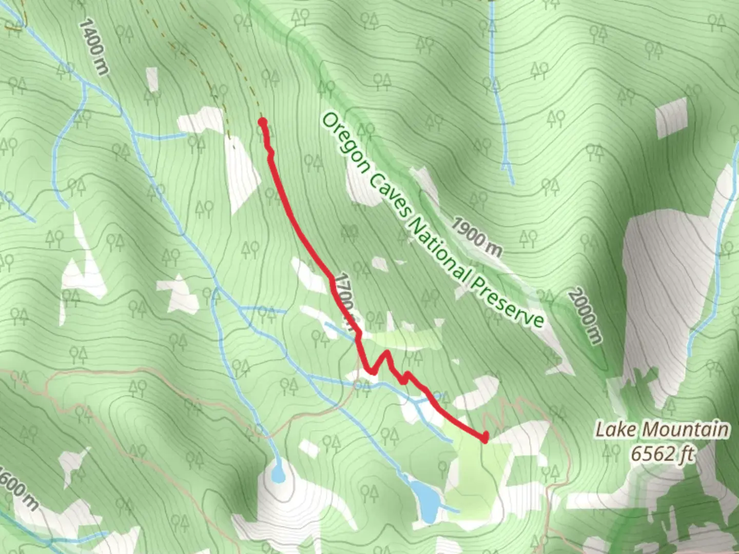 An image depicting the trail Lake Mountain - Bigelow Lakes Trail and its surrounding area.