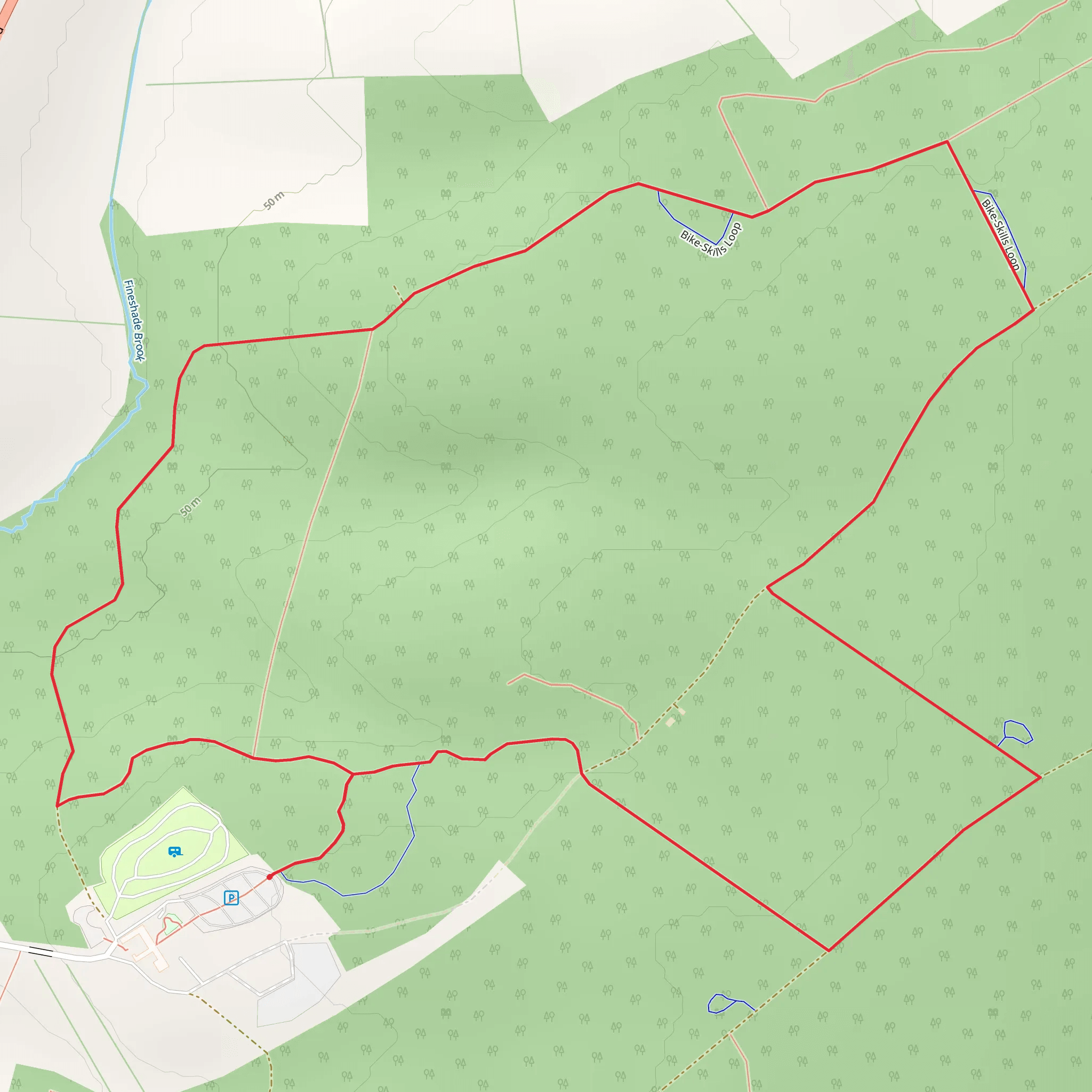 Dales Wood and Fineshade Woods Loop mobile static map