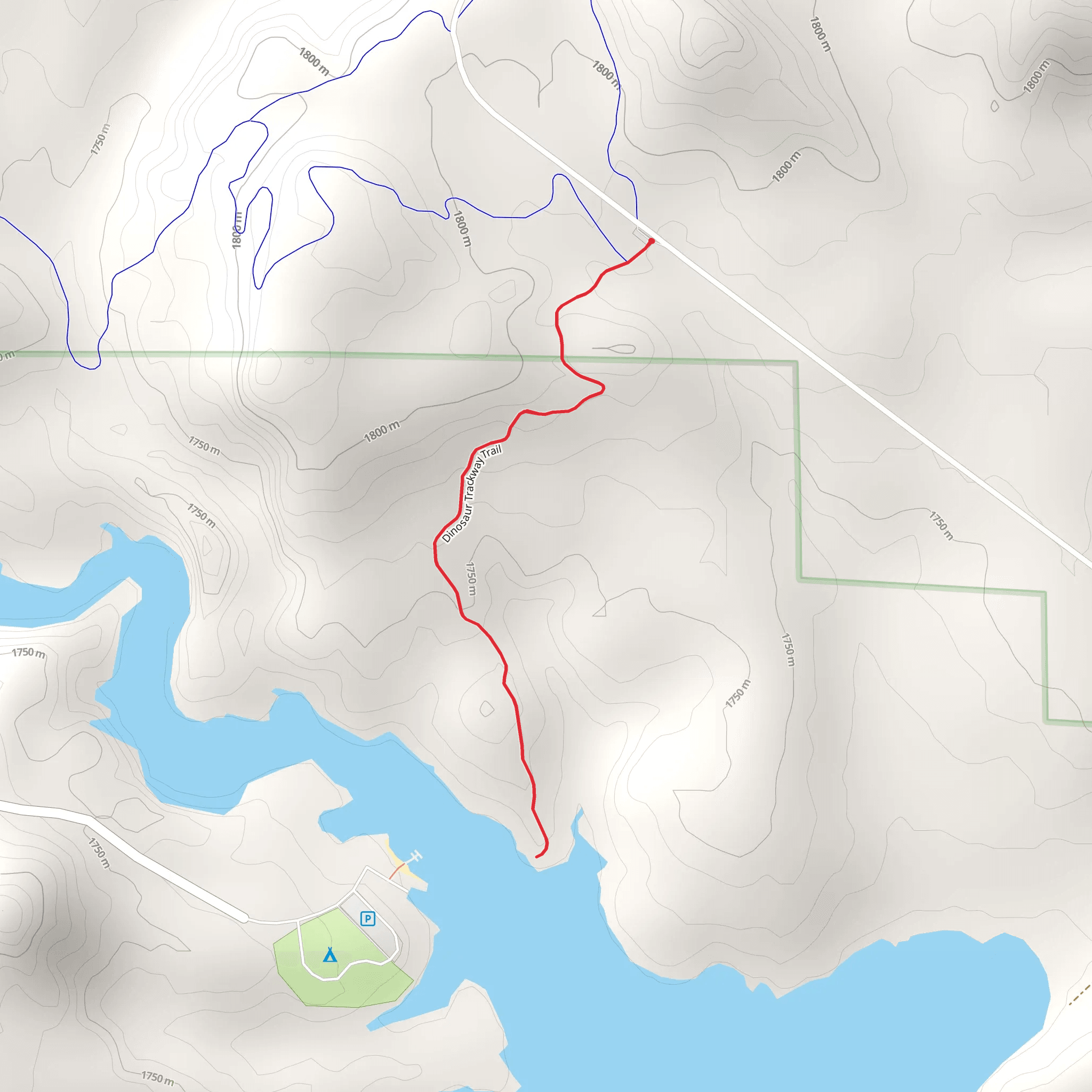 Dinosaur Trackway Trail mobile static map