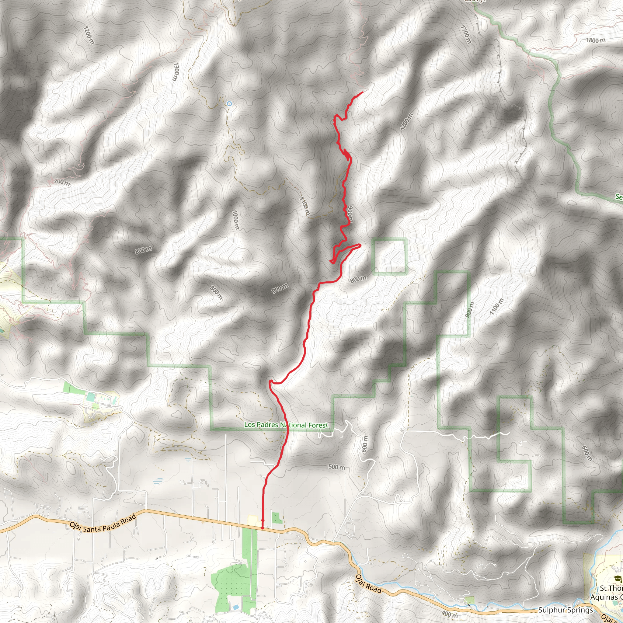 Sisar Creek - Sisar Road via Red Reef Trail mobile static map