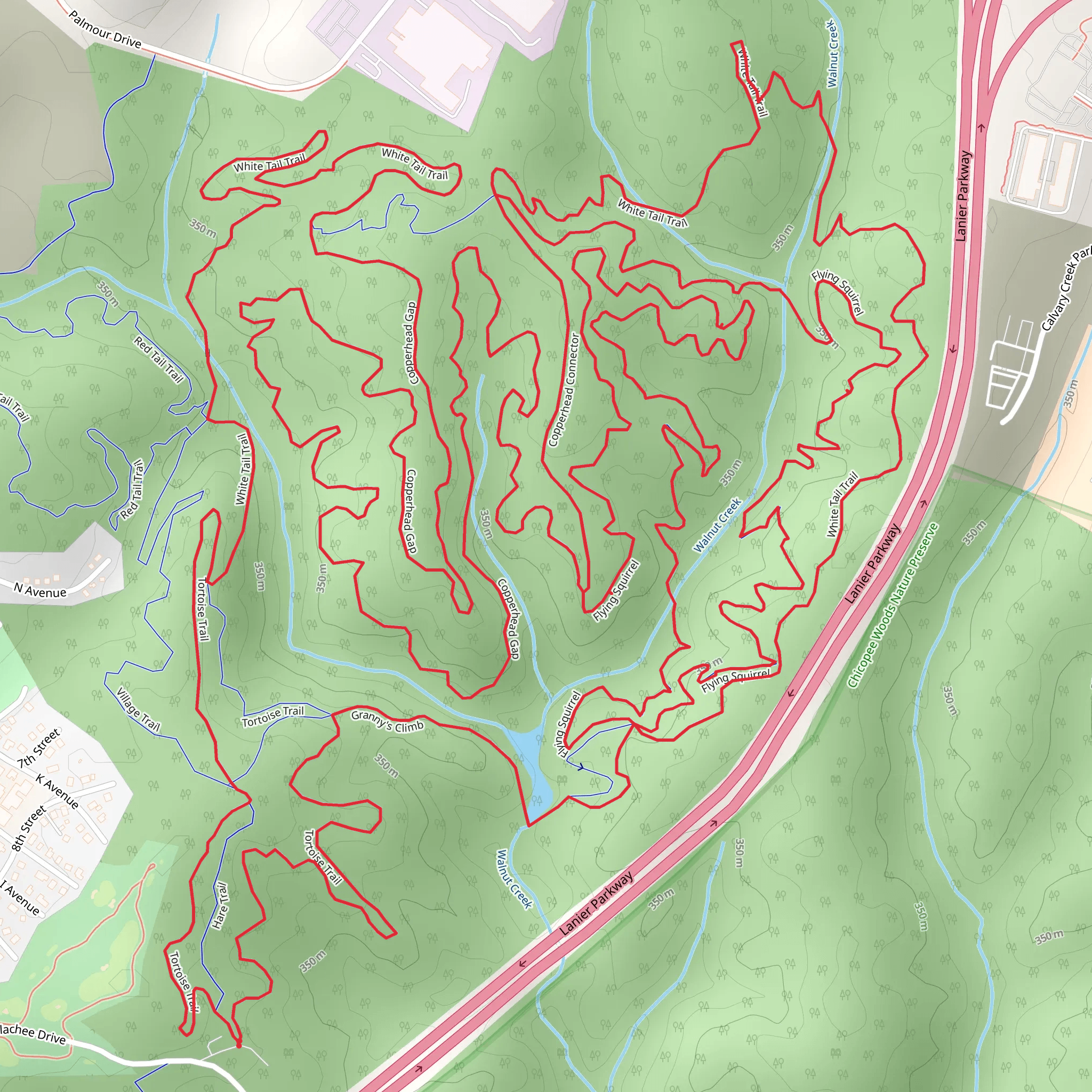 Tortoise, White Tail and Flying Squirrel Loop mobile static map