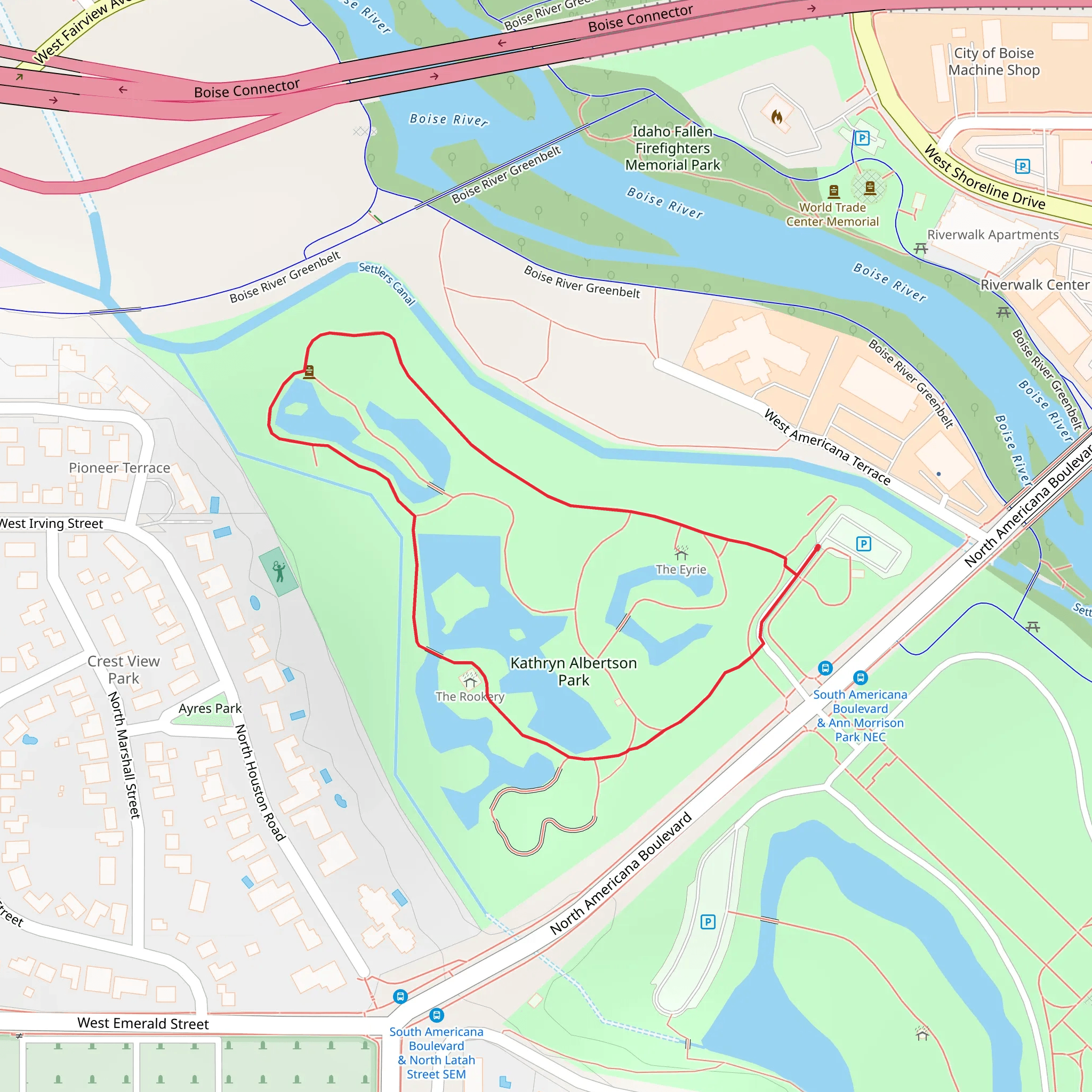Kathryn Albertson Park Loop mobile static map