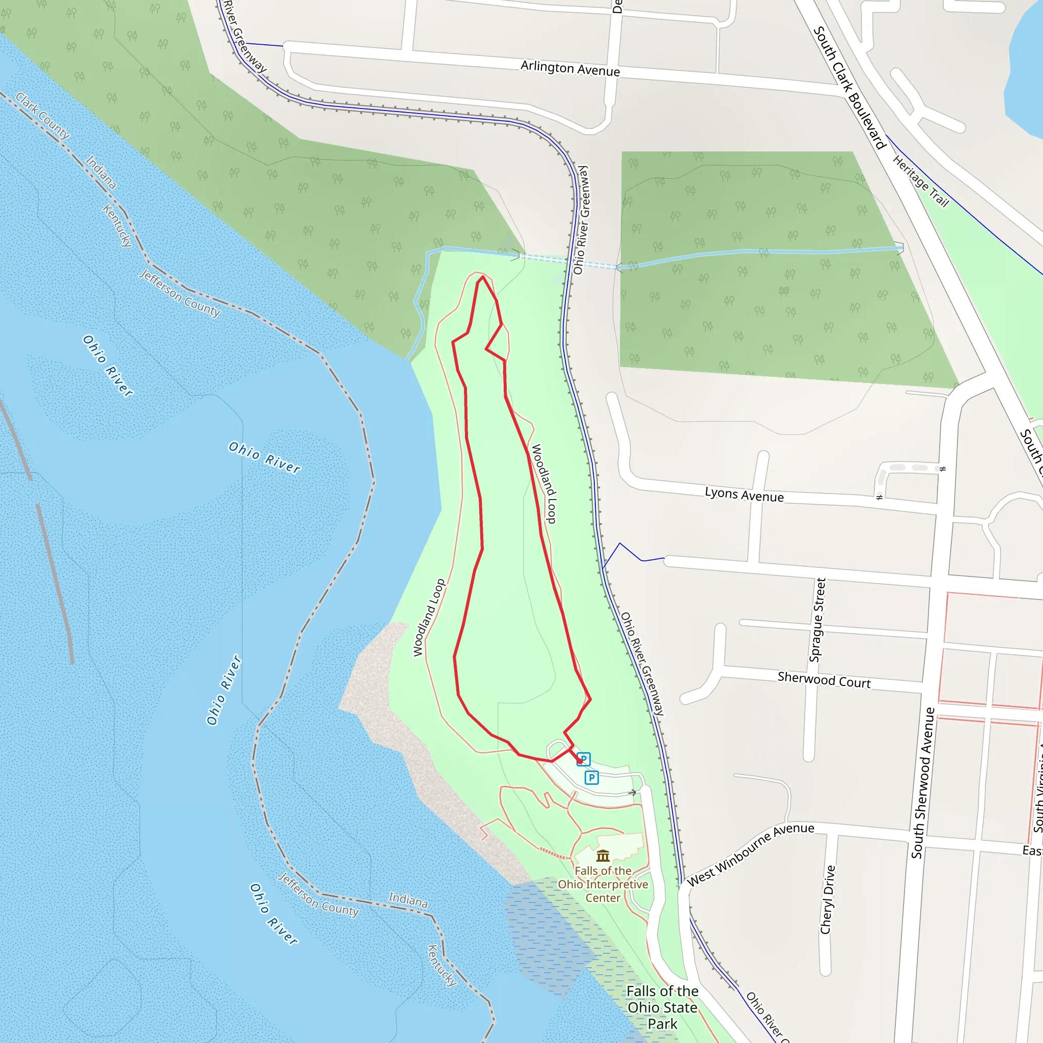 Woodland Loop mobile static map