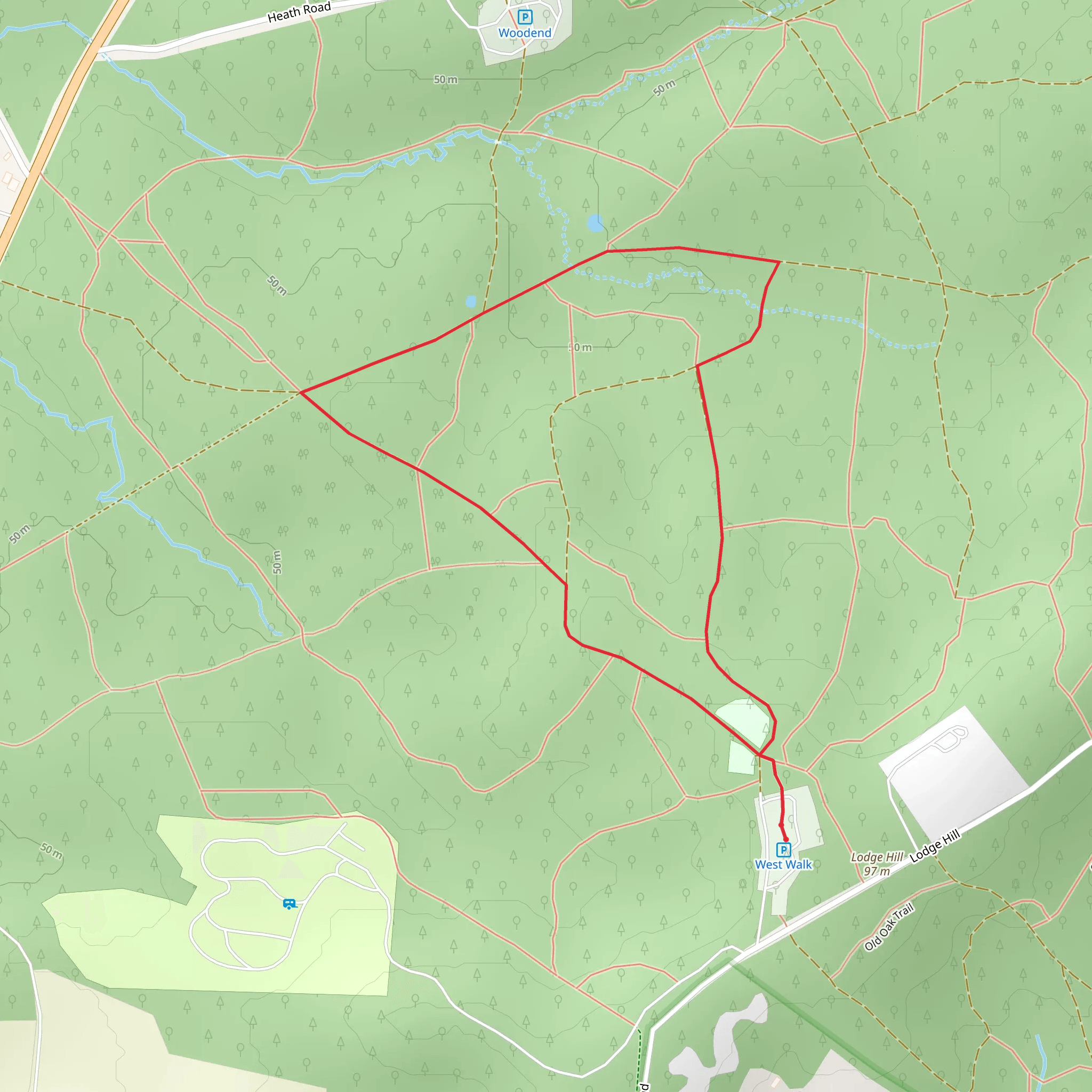 West Walk Loop mobile static map