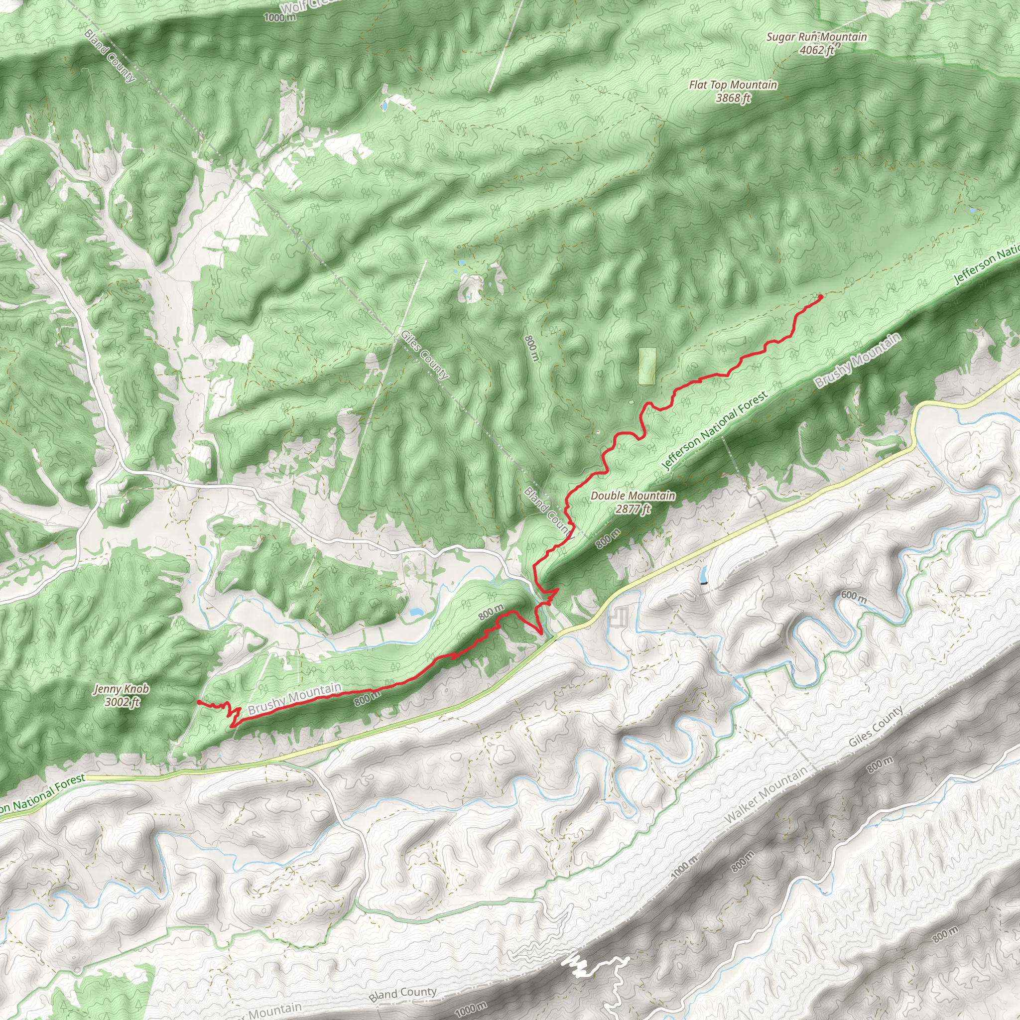 Appalachian Trail - Price Ridge Road mobile static map