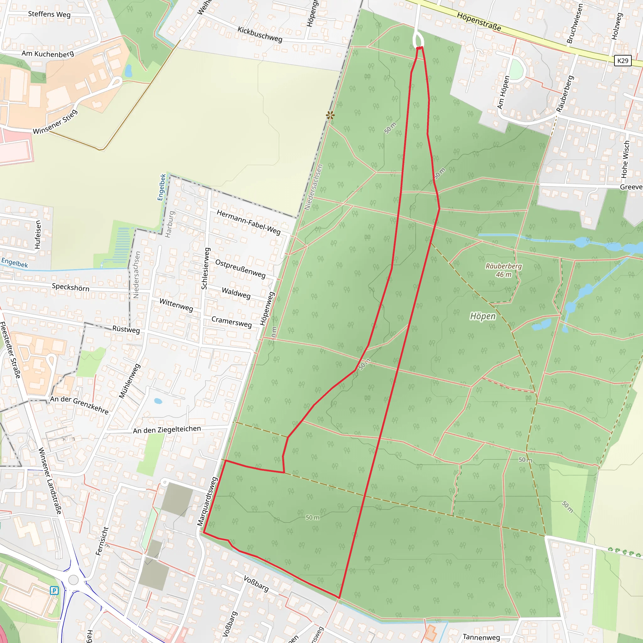 Höpen Loop via Wanderweg RB mobile static map