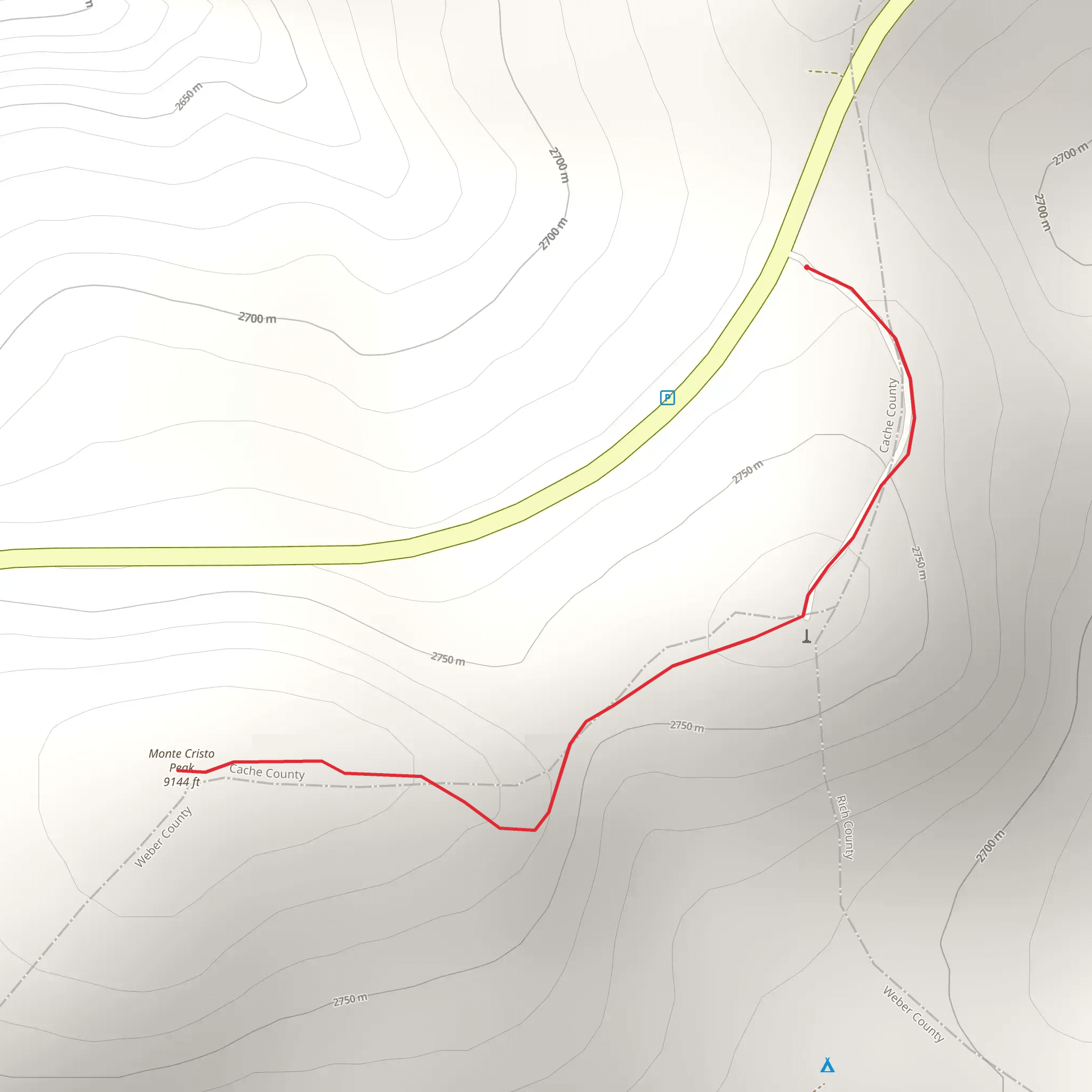 Monte Cristo Peak mobile static map