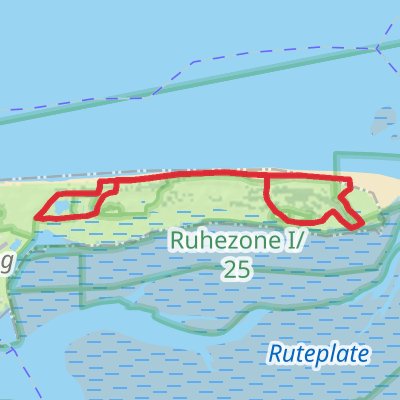 Langeoog and Ruhezone Loop mobile static map