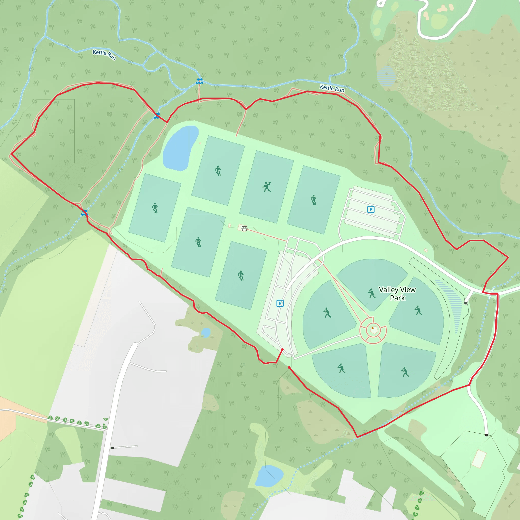 Valley View Park Loop mobile static map
