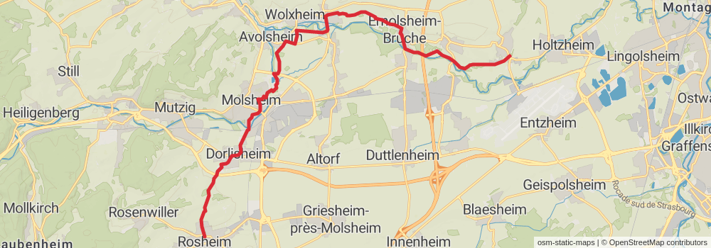 Camino Strasbourg-Saint Jean Pied de Port via Le Puy stage 2 Map