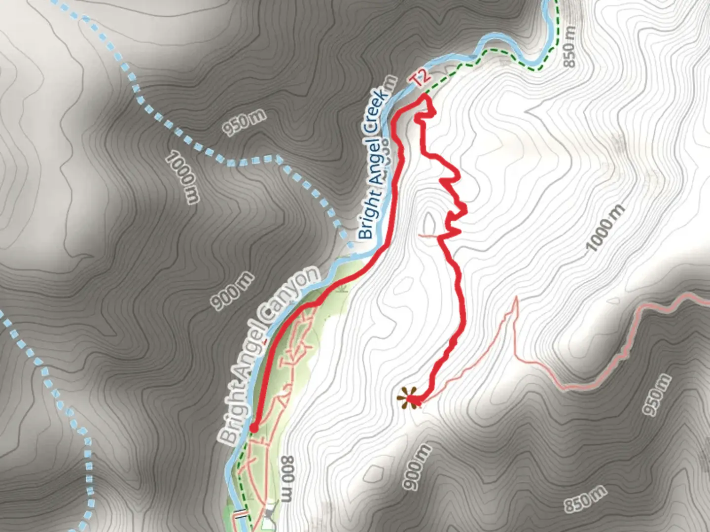 An image depicting the trail Arizona Trail and Clear Cleek Trail and its surrounding area.