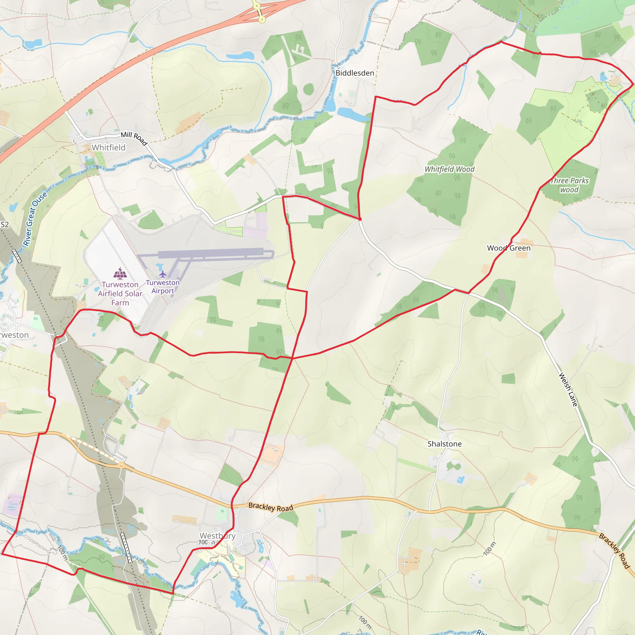 Westbury Circular Ride mobile static map