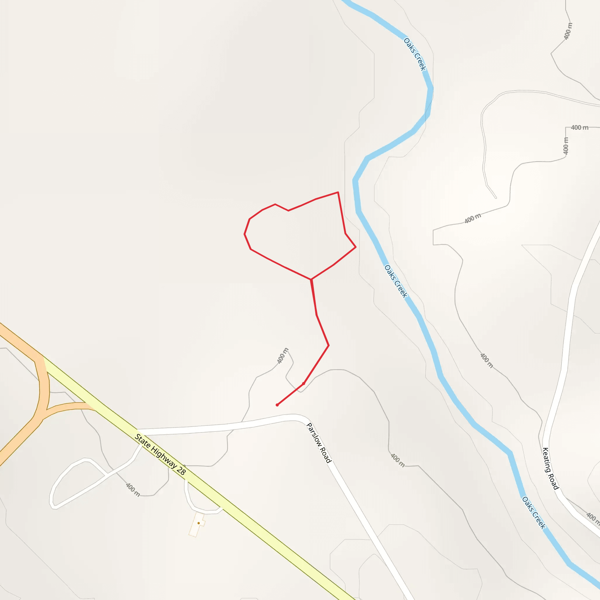 Oaks Creek mobile static map