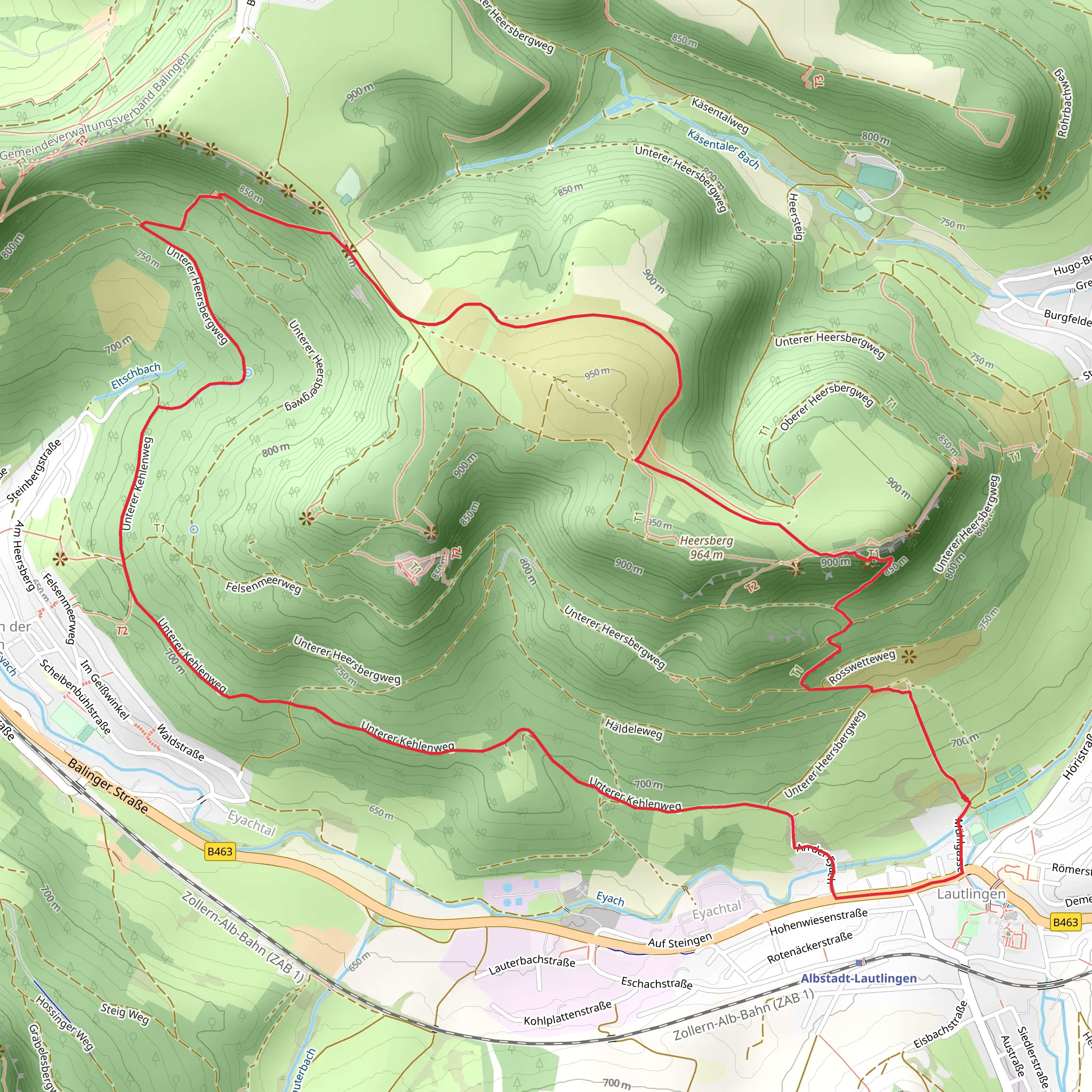 Lautlingen Loop via Heersberg mobile static map