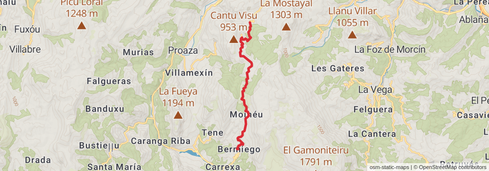 GR 207 Camín Real del Puerto de Ventana o Ruta de las reliquias stage 3 Map