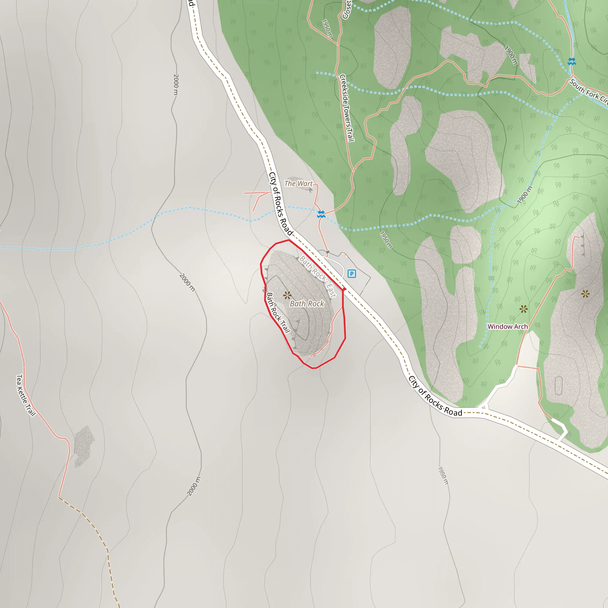 Bath Rock Loop Trail mobile static map
