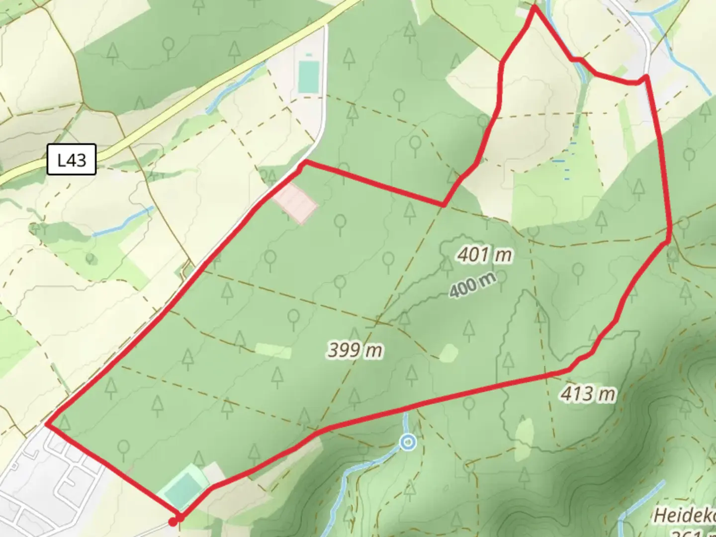 An image depicting the trail Fried Busch Loop and its surrounding area.