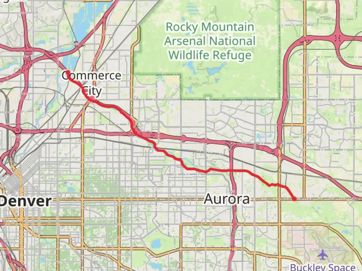 An image depicting the trail Sand Creek Trail and its surrounding area.