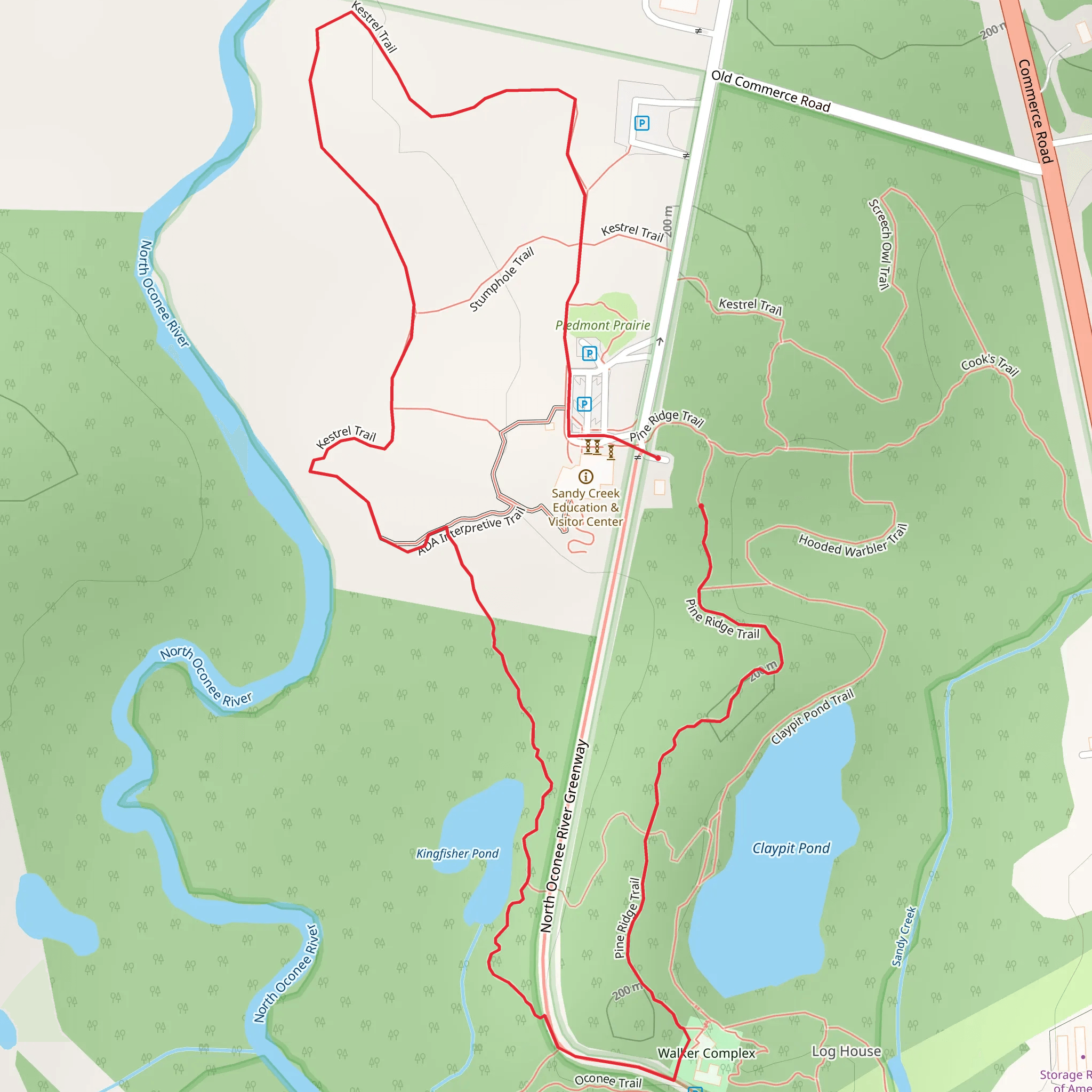 North Oconee River Loop mobile static map