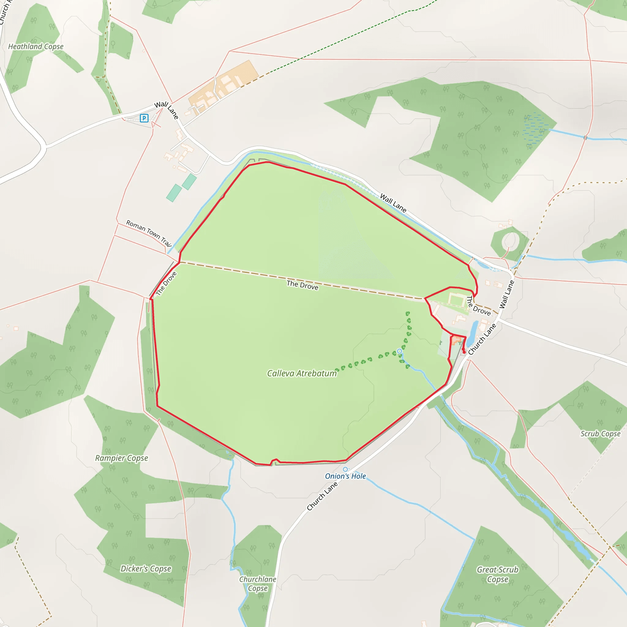 Calleva Atrebatum Loop mobile static map