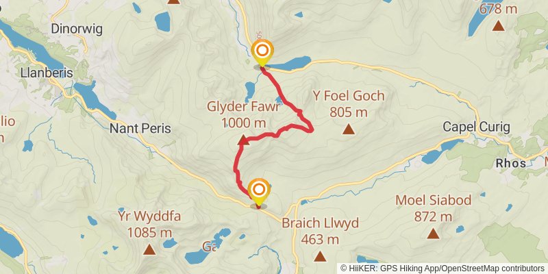 Cambrian Way stage 25 Map