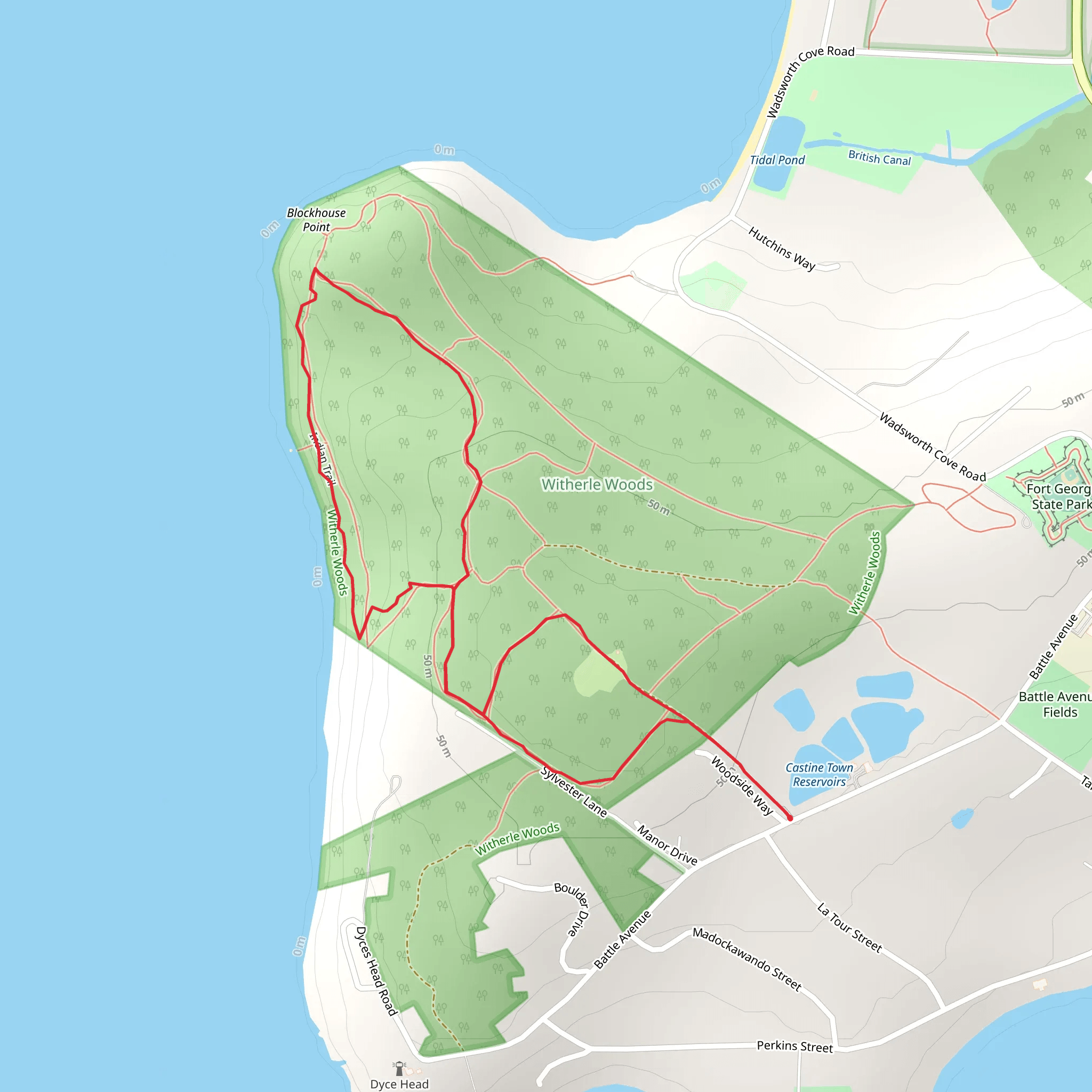 Woodside Way Loop mobile static map