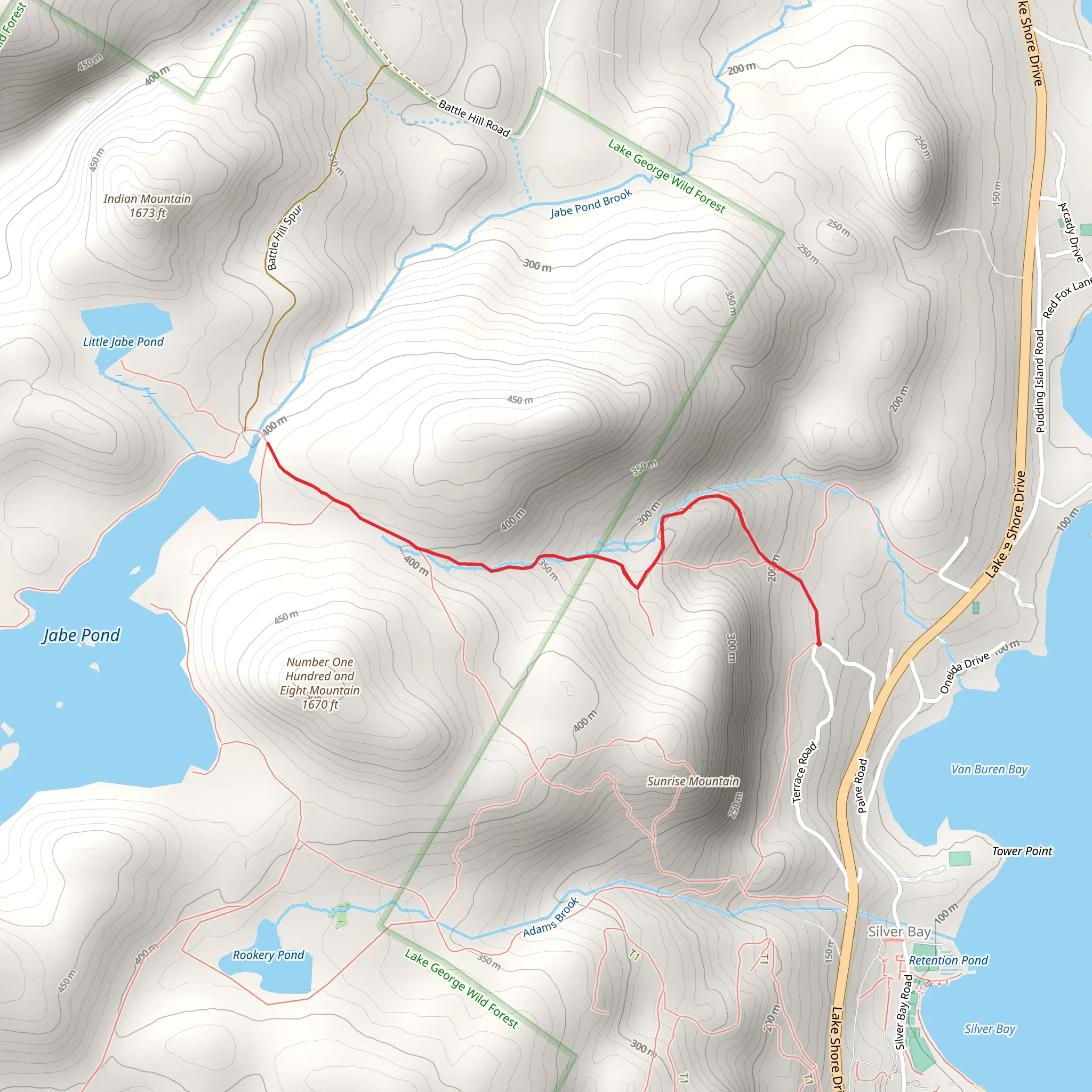Jabe Pond Trail mobile static map