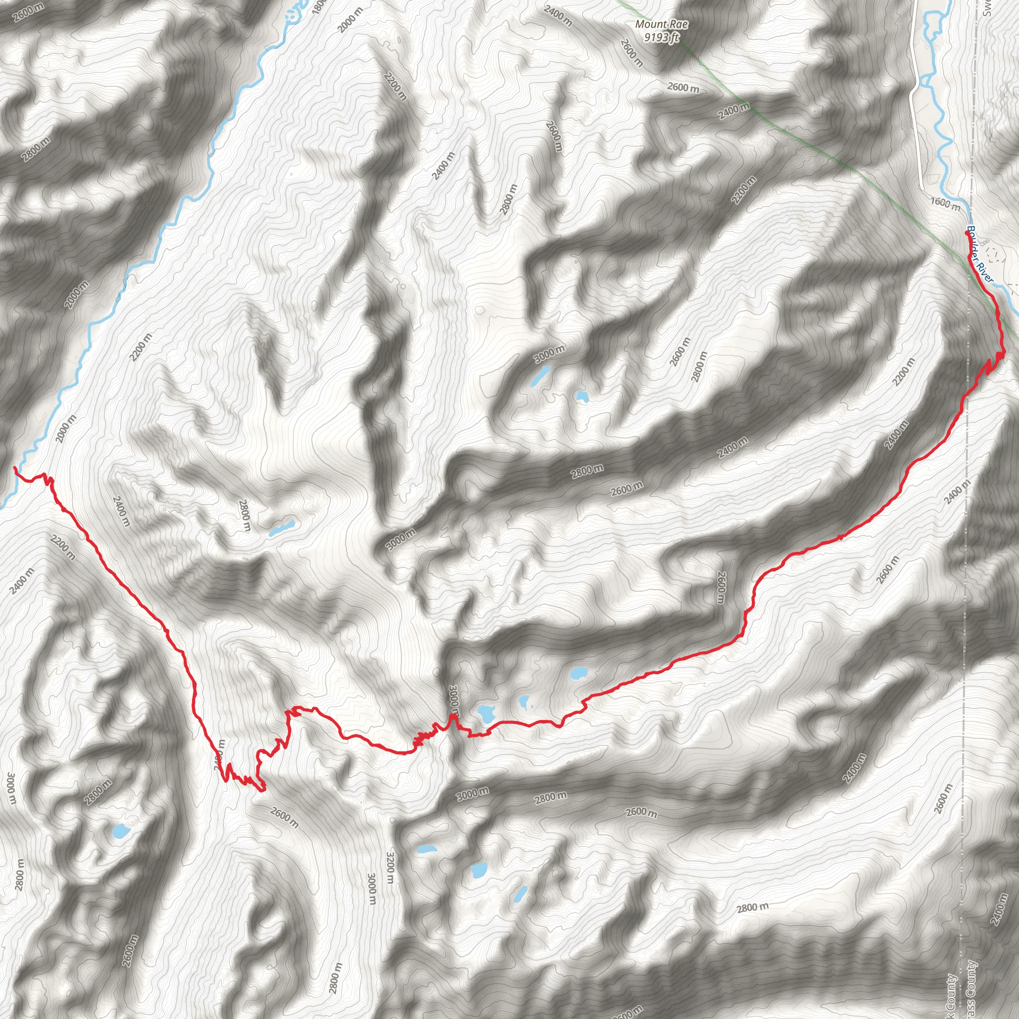 Great Falls Creek Trail mobile static map