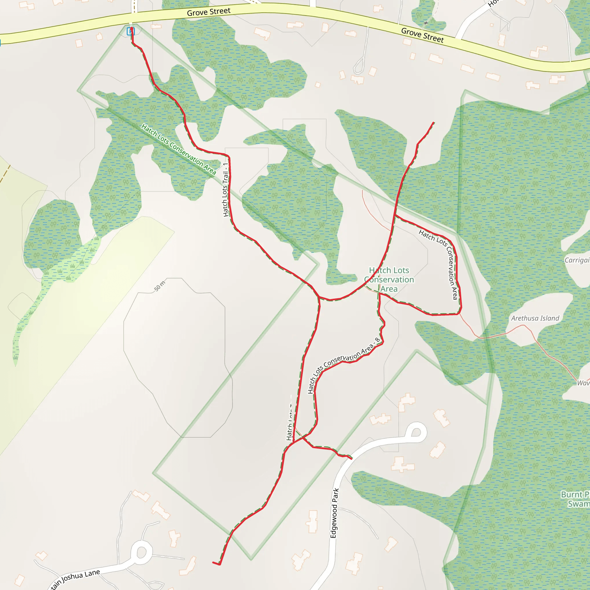 Hatch Lots Trail Loop mobile static map