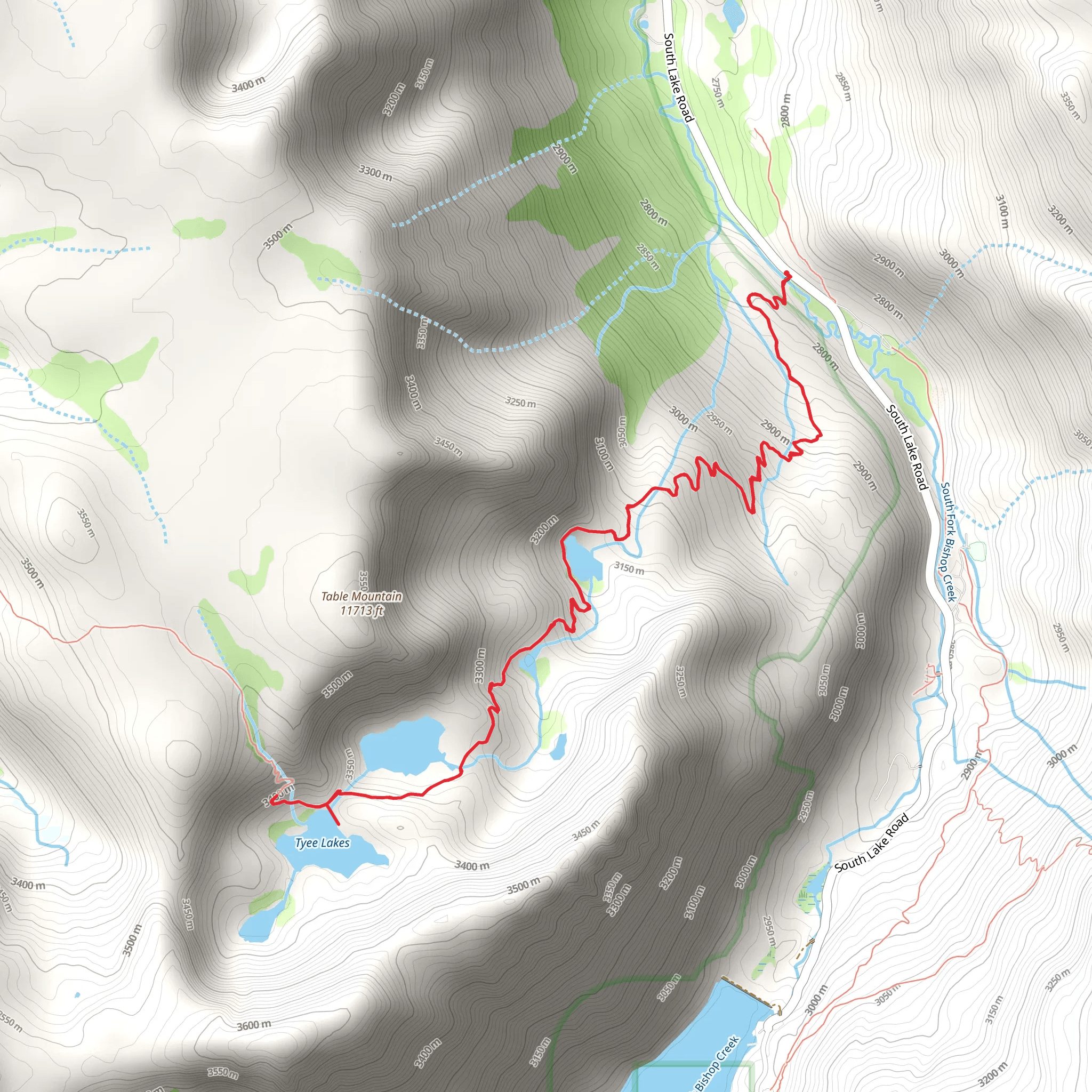 Tyee Lakes mobile static map