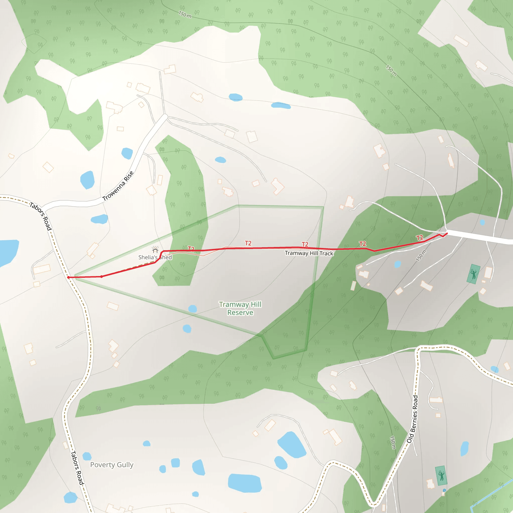 Tramway Hill Track mobile static map