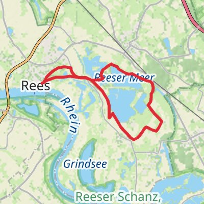 Haffensche Landwehrsonsfeldsche Weiden and Reeser Meer Loop mobile static map