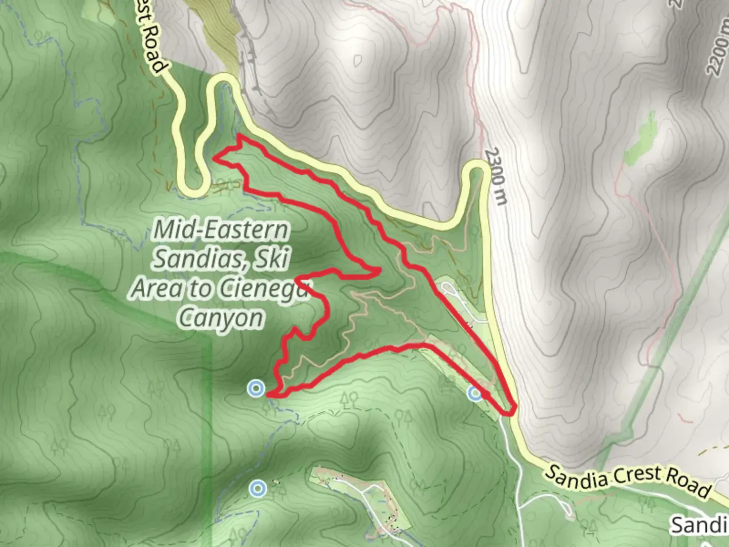 An image depicting the trail Faulty Loop Trail and its surrounding area.
